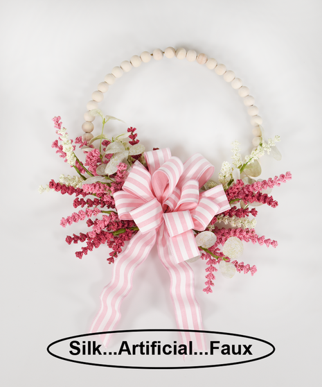 Pink Silk Lilac Wreath (Silk/Artificial)