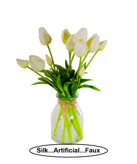 White Tulips (Silk/Artificial)