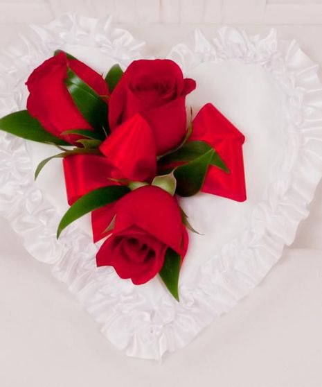 Satin Heart Pillow