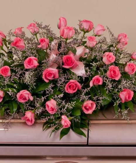 Pink Rose Casket Spray