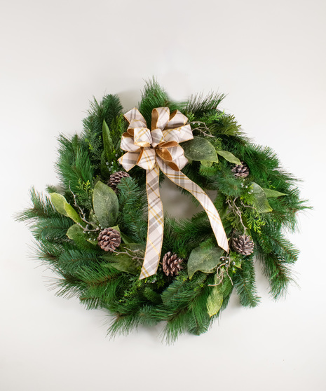 Mixed Pine Silk Wreath