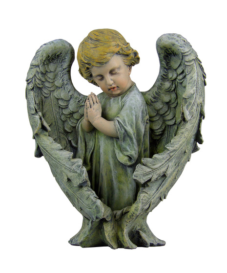 Praying Boy Angel with large Wings