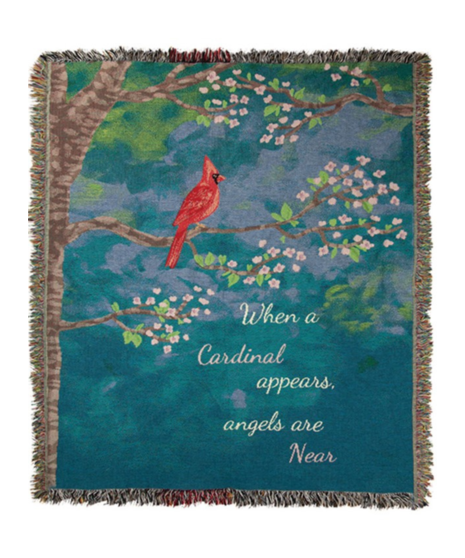 When A Cardinal Appears Light Tapestry